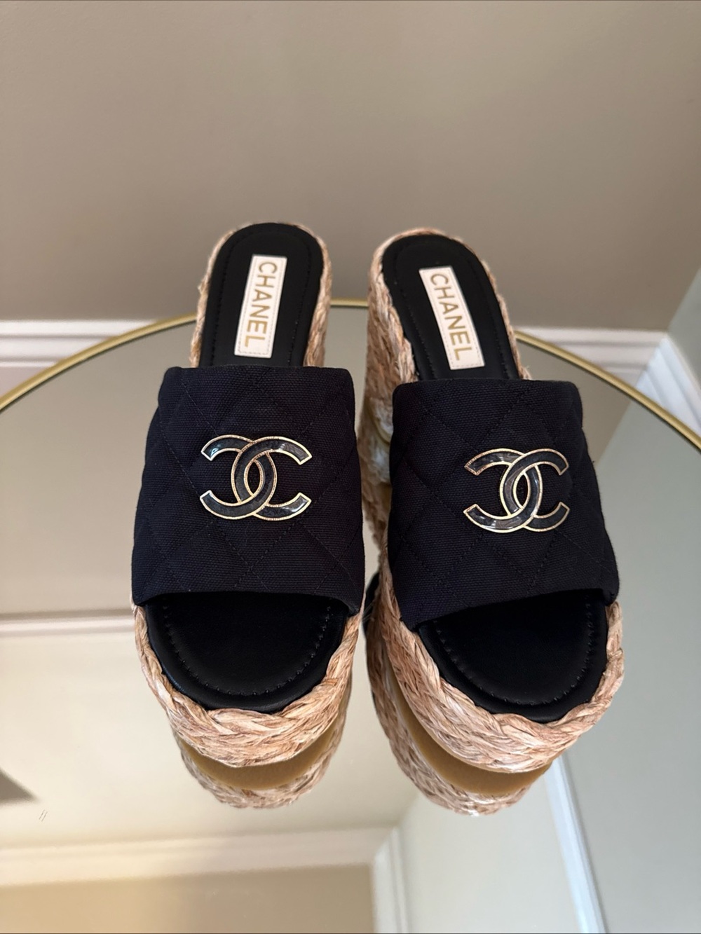 Chanel Dad Sandals CC logo Platform Mules size 41 - Picture 17 of 17